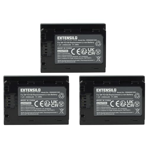 EXTENSILO 3X Akku kompatibel mit Sony ZV-E1 Kamera (2400 mAh, 7,2 V, Li-Ion) von EXTENSILO