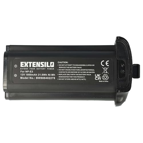 EXTENSILO Akku Ersatz für Canon 7084A001, 7084A002, NP-E3 für Kamera (1800mAh, 12V, NiMH) von EXTENSILO