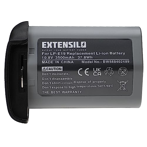 EXTENSILO Akku Ersatz für Canon LP-E19 für Kamera (3500mAh, 10,8V, Li-Ion) von EXTENSILO