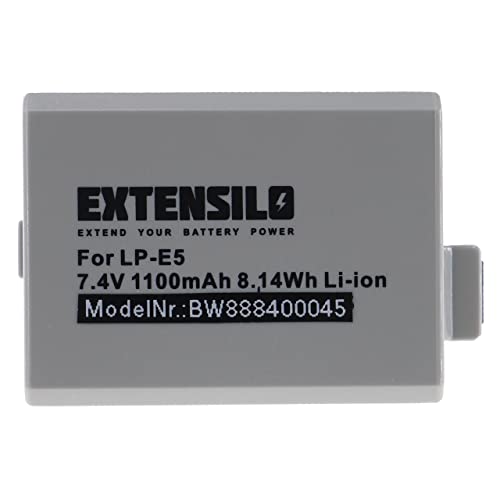 EXTENSILO Akku Ersatz für Canon LP-E5 für Kamera (1100mAh, 7,4V, Li-Ion) von EXTENSILO