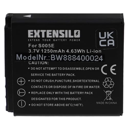 EXTENSILO Akku Ersatz für Leica BP-DC4, BP-DC4E für Kamera (1250mAh, 3,7V, Li-Ion) von EXTENSILO