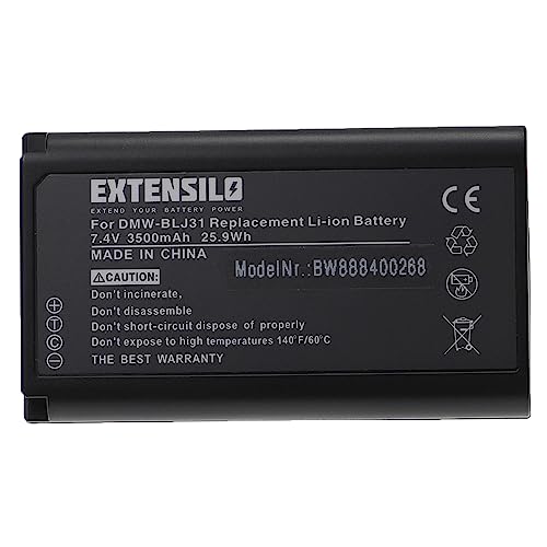 EXTENSILO Akku Ersatz für Panasonic DMW-BLJ31, DMW-BLJ31E für Kamera (3500mAh, 7,4V, Li-Ion) von EXTENSILO
