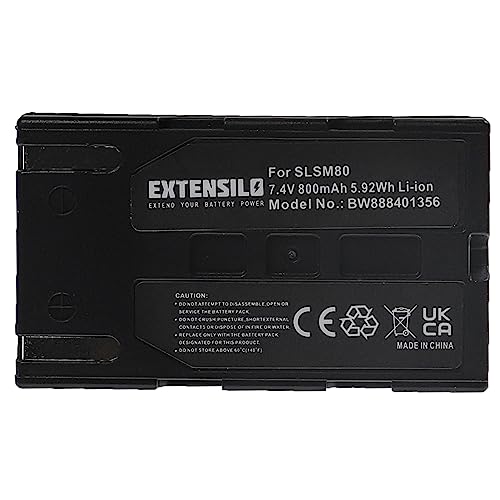 EXTENSILO Akku Ersatz für Samsung SB-LSM160, SB-LSM320, SB-LSM80 für Videokamera Camcorder (800mAh, 7,4V, Li-Ion) von EXTENSILO