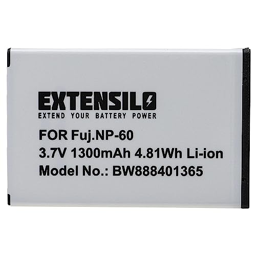 EXTENSILO Akku kompatibel mit Aiptek DAM-Z5X, DAM-Z5X2, DV5800, DZO-V37, DZO-V58N Kamera (1300mAh, 3,7V, Li-Ion) von EXTENSILO