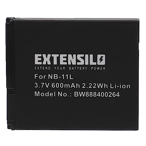 EXTENSILO Akku kompatibel mit Canon IXUS 140, 145, 150, 155, 160, 165, 147, 157 Kamera (600mAh, 3,7V, Li-Ion) von EXTENSILO