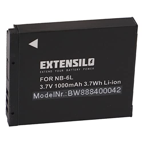 EXTENSILO Akku kompatibel mit Canon PowerShot SX260 HS, SX260HS, SX270 HS, SX280 HS Kamera (1000mAh, 3,7V, Li-Ion) von EXTENSILO