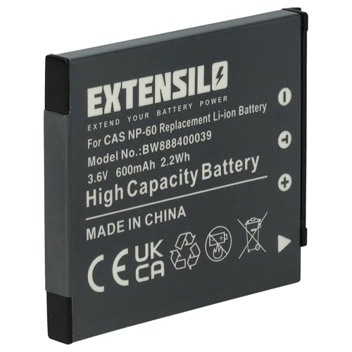 EXTENSILO Akku kompatibel mit Casio Exilim EX-Z29, EX-Z80, EX-Z90, EX-Z25, EX-Z9 Kamera (600mAh, 3,7V, Li-Ion) von EXTENSILO