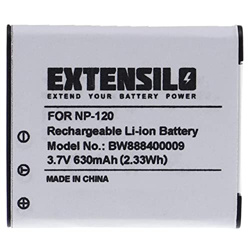 EXTENSILO Akku kompatibel mit Casio Exilim EX-ZS20 Kamera (630mAh, 3,7V, Li-Ion) von EXTENSILO