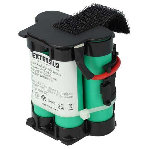 EXTENSILO Akku kompatibel mit Gardena Robotic R45Li 2018, R50Li 2012, R50Li 2013, R50Li 2014 Rasenroboter Rasenmäher (2500mAh, 18V, Li-Ion) von EXTENSILO