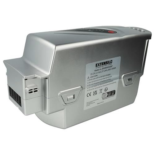 EXTENSILO Akku kompatibel mit METZ Moover CFT 50 G, Speed SPD, BSC 45 L E-Bike Elektrofahrrad (27,2 Ah, 26 V, Li-Ion) - Silber von EXTENSILO