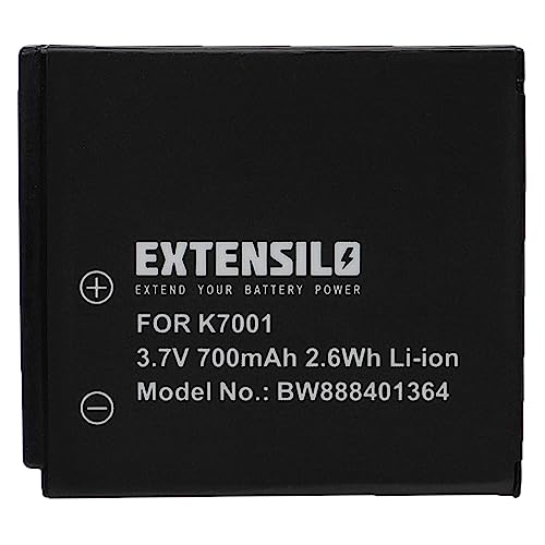 EXTENSILO Akku kompatibel mit Medion Life S47000, X47006, P47350 Kamera (700mAh, 3,7V, Li-Ion) von EXTENSILO