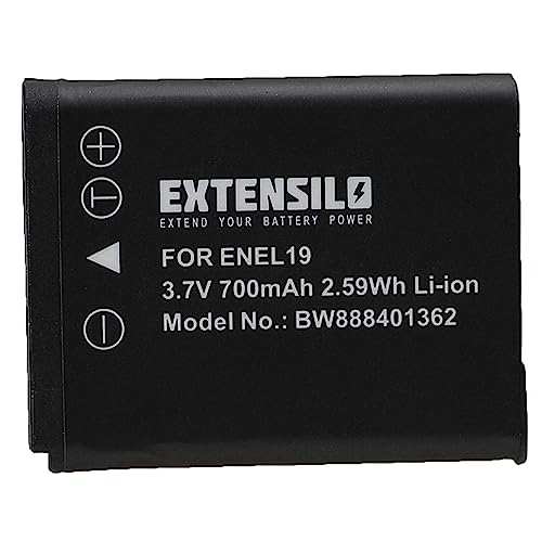 EXTENSILO Akku kompatibel mit Nikon Coolpix S100, S2500, S2550, S2600, A100, A300 Kamera (700mAh, 3,7V, Li-Ion) von EXTENSILO