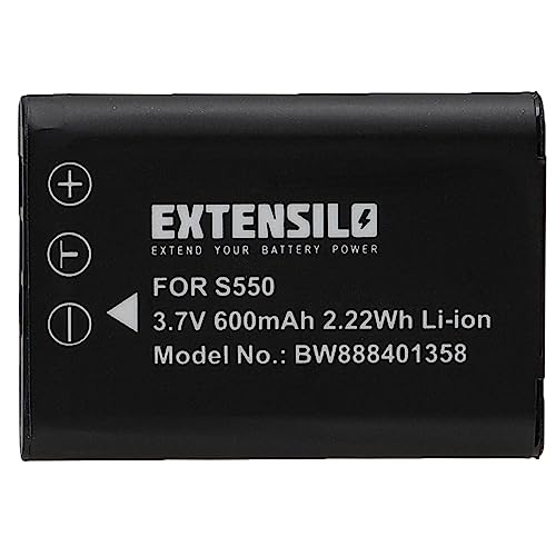 EXTENSILO Akku kompatibel mit Olympus Stylus FE-370 Kamera (600mAh, 3,7V, Li-Ion) von EXTENSILO