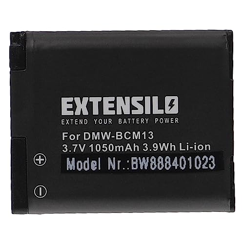 EXTENSILO Akku kompatibel mit Panasonic Lumix DMC-TZ60, DMC-TZ61, DMC-ZS100K, DMC-ZS30 Kamera (1050mAh, 3,7V, Li-Ion) von EXTENSILO