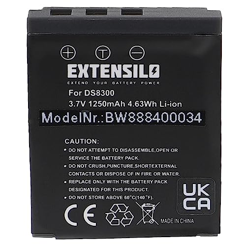 EXTENSILO Akku kompatibel mit Premier DS8330 Kamera (1250mAh, 3,7V, Li-Ion) von EXTENSILO