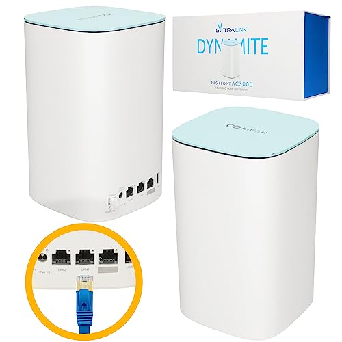 EXTRALINK Dynamite C31 AC3000 3000Mb/s, Mesh WLAN Dual Band 5GHz 2,4GHz, MU-MIO Mesh WiFi Kabel Router Gigabit 1000Mb/s Mesh Repeater, USB Mesh-WiFi-System für Zuhause Plug and Play, DHCP von EXTRALINK