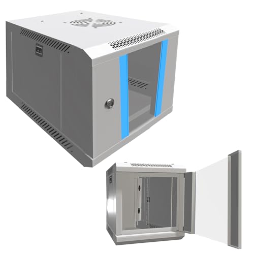 Extralink Netzwerkschrank 10 Zoll 6HE - Serverschrank Wandmontage - Netzwerkschrank HxBxT 368x300x300 mit Fronttür aus Gehärtetem Glas, Traglast 30kg, 180 Grad Öffnung, Grau Extralink Netzwerkschrank 10 Zoll 6HE - Serverschrank Wandmontage - Netzwerkschrank HxBxT 368x300x300 mit Fronttür aus Gehärtetem Glas, Traglast 30kg, 180 Grad Öffnung, Grau von EXTRALINK
