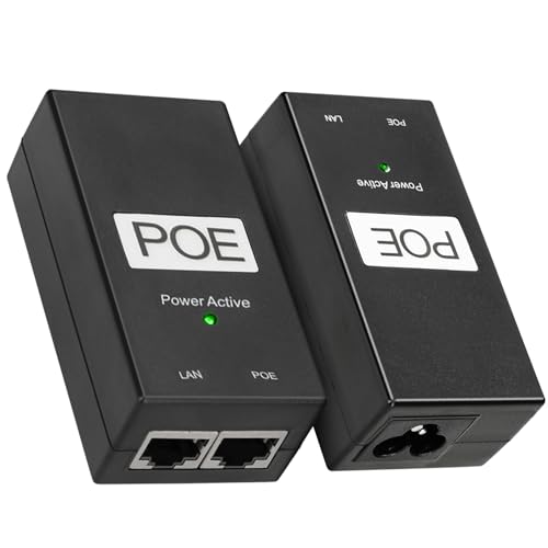 Extralink POE-48-24W 230V, PoE Injector, 48V, 0,5A, 24W, einschließlich Kabel,Fast Ethernet,Kurzschluss- und Überspannungsschutz,Zwei RJ-45 Ports,PoE Adapter,PoE Injektor, Passive von EXTRALINK