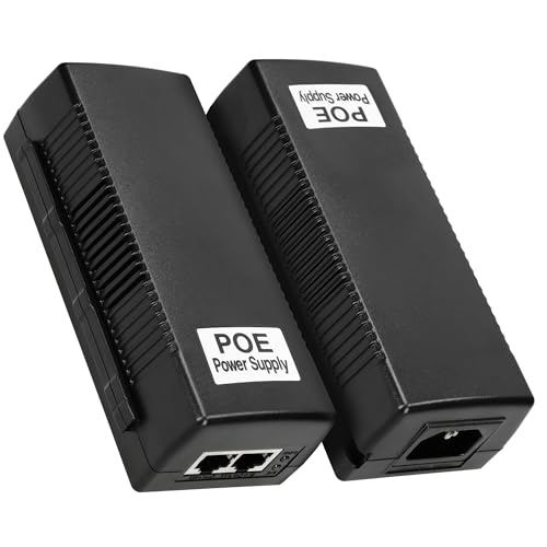 Extralink POE-48-48W, PoE Injector Gigabit,48V,1A,48W,einschließlich Kabel,10/100/1000, Kurzschluss- und Überspannungsschutz, Zwei RJ-45 Ports, PoE Adapter, PoE Injektor, 802.3AF/at, Passive von EXTRALINK