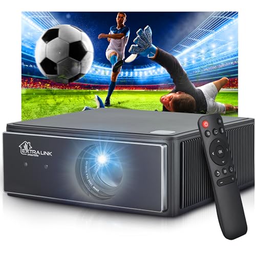 Extralink Smart Life Vision Lite Beamer mit 500 ANSI, 1080p, Android 9.0, WiFi6, Autofokus, Mini Projektor mit Doppeltem USB-Eingang, HDMI-Buchse, Projektor 150 Zoll Bildschirm, 2GHz Prozessor,32GB Extralink Smart Life Vision Lite Beamer mit 500 ANSI, 1080p, Android 9.0, WiFi6, Autofokus, Mini Projektor mit Doppeltem USB-Eingang, HDMI-Buchse, Projektor 150 Zoll Bildschirm, 2GHz Prozessor,32GB von EXTRALINK