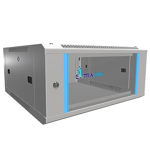 Extralink Serverschrank 19 Zoll 4HE – Netzwerkschrank 600mm Tiefe zur Wand- oder Standmontage, Traglast 60 kg, gehärtete Glastür, abschließbar 180° Öffnung, grau – für Heimnetzwerk & IT-Geräte Extralink Serverschrank 19 Zoll 4HE – Netzwerkschrank 600mm Tiefe zur Wand- oder Standmontage, Traglast 60 kg, gehärtete Glastür, abschließbar 180° Öffnung, grau – für Heimnetzwerk & IT-Geräte von EXTRALINK