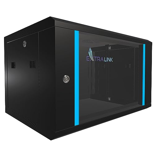 Extralink Serverschrank 19 Zoll 6HE – Netzwerkschrank 450mm Tiefe zur Wand- oder Standmontage, Traglast 60 kg, gehärtete Glastür, abschließbar 180° Öffnung, schwarz – für Heimnetzwerk & IT-Geräte Extralink Serverschrank 19 Zoll 6HE – Netzwerkschrank 450mm Tiefe zur Wand- oder Standmontage, Traglast 60 kg, gehärtete Glastür, abschließbar 180° Öffnung, schwarz – für Heimnetzwerk & IT-Geräte von EXTRALINK