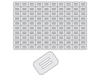 EXTRON Modellbau Patentscharnier Rechteckiges Vlies (L x B) 27 mm x 17 mm 100 Stück von EXTRON Modellbau