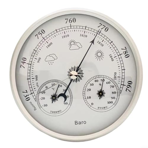 EXTRWORY 130MM 3-in-1 Wetterstation Analog Wetterstation Thermometer Hygrometer Und Barometer zur genauen Messung des Luftdrucks EXTRWORY 130MM 3-in-1 Wetterstation Analog Wetterstation Thermometer Hygrometer Und Barometer zur genauen Messung des Luftdrucks von EXTRWORY