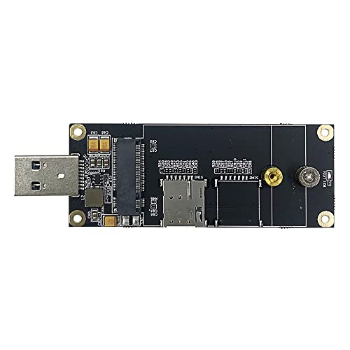 EXVIST 5G LTE Industrial M.2 (NGFF) auf USB 3.0 Adapter W/Nano-SIM-Kartenslot für 5G LTE-Module wie Quectel RM500Q usw. Anwendbar für M2M & IoT Anwendungen wie Raspberry Pi Industrial Router etc. von EXVIST