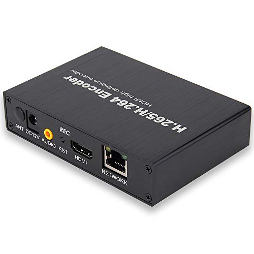 EXVIST H.265 1080P HDMI Video Encoder HDMI zu RTMP Encoder W/SD Card Slot Max 128G DDNS HTTP RTMP RTSP TS UDP Kompatibel mit ONVIF/Hikvision für IPTV Live Streaming auf YouTube Facebook Vimeo usw. von EXVIST