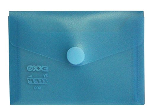 EXXO by HFP 90926 Dokumententasche mit Klettverschluss A7 quer, 10 Stück, transparent blau von EXXO by HFP