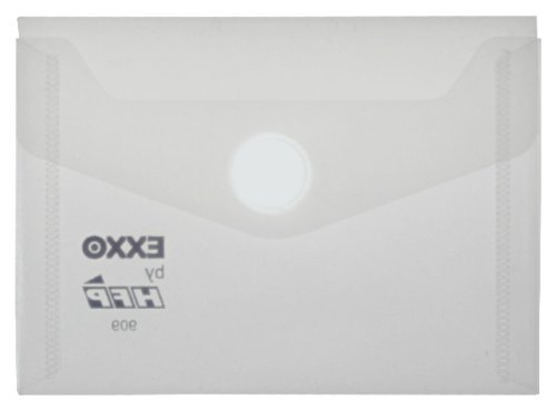 EXXO by HFP 90961 Dokumententasche mit Klettverschluss A7 quer, 10 Stück, transparent natur, 120 x 85 mm von EXXO by HFP