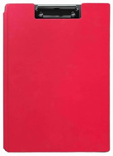 EXXO by HFP Klemmbrettmappe A4, 5 Stück, Schreibmappe, horizontal, extra stark, abwischbar, unzerbrechlich, Farbe: rot von EXXO by HFP