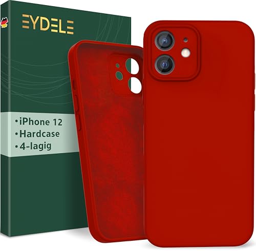 EYDELE 4-Lagige Hülle für iPhone 12 - Gummierte Handyhülle mit Soft Inlay | Hardcase Cover | Silicone Coating - Schutzhülle in Feuerrot EYDELE 4-Lagige Hülle für iPhone 12 - Gummierte Handyhülle mit Soft Inlay | Hardcase Cover | Silicone Coating - Schutzhülle in Feuerrot von EYDELE