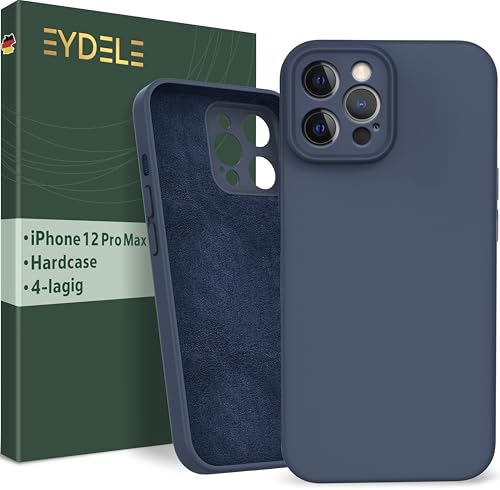 EYDELE 4-Lagige Hülle für iPhone 12 Pro Max - Gummierte Handyhülle mit Soft Inlay | Hardcase Cover | Silicone Coating - Schutzhülle in Mitternachtsblau EYDELE 4-Lagige Hülle für iPhone 12 Pro Max - Gummierte Handyhülle mit Soft Inlay | Hardcase Cover | Silicone Coating - Schutzhülle in Mitternachtsblau von EYDELE
