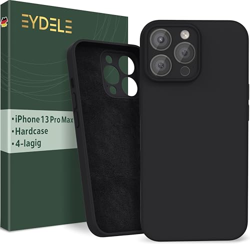 EYDELE 4-Lagige Hülle für iPhone 13 Pro Max - Gummierte Handyhülle mit Soft Inlay | Hardcase Cover | Silicone Coating - Schutzhülle in Rabenschwarz EYDELE 4-Lagige Hülle für iPhone 13 Pro Max - Gummierte Handyhülle mit Soft Inlay | Hardcase Cover | Silicone Coating - Schutzhülle in Rabenschwarz von EYDELE