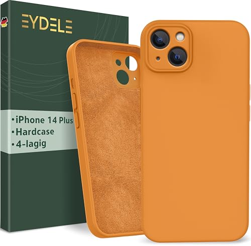 EYDELE 4-Lagige Hülle für iPhone 14 Plus - Gummierte Handyhülle mit Soft Inlay | Hardcase Cover | Silicone Coating - Schutzhülle in Aprikose EYDELE 4-Lagige Hülle für iPhone 14 Plus - Gummierte Handyhülle mit Soft Inlay | Hardcase Cover | Silicone Coating - Schutzhülle in Aprikose von EYDELE