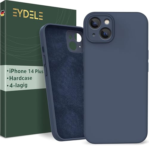 EYDELE 4-Lagige Hülle für iPhone 14 Plus - Gummierte Handyhülle mit Soft Inlay | Hardcase Cover | Silicone Coating - Schutzhülle in Mitternachtsblau EYDELE 4-Lagige Hülle für iPhone 14 Plus - Gummierte Handyhülle mit Soft Inlay | Hardcase Cover | Silicone Coating - Schutzhülle in Mitternachtsblau von EYDELE