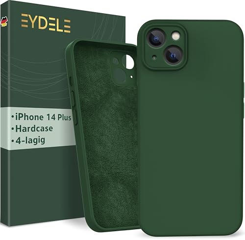 EYDELE 4-Lagige Hülle für iPhone 14 Plus - Gummierte Handyhülle mit Soft Inlay | Hardcase Cover | Silicone Coating - Schutzhülle in Tannengrün EYDELE 4-Lagige Hülle für iPhone 14 Plus - Gummierte Handyhülle mit Soft Inlay | Hardcase Cover | Silicone Coating - Schutzhülle in Tannengrün von EYDELE