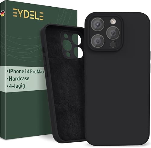 EYDELE 4-Lagige Hülle für iPhone 14 Pro Max - Gummierte Handyhülle mit Soft Inlay | Hardcase Cover | Silicone Coating - Schutzhülle in Rabenschwarz EYDELE 4-Lagige Hülle für iPhone 14 Pro Max - Gummierte Handyhülle mit Soft Inlay | Hardcase Cover | Silicone Coating - Schutzhülle in Rabenschwarz von EYDELE