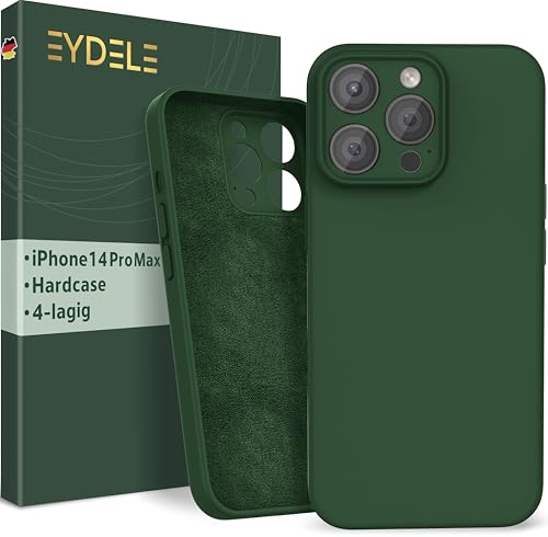 EYDELE 4-Lagige Hülle für iPhone 14 Pro Max - Gummierte Handyhülle mit Soft Inlay | Hardcase Cover | Silicone Coating - Schutzhülle in Tannengrün EYDELE 4-Lagige Hülle für iPhone 14 Pro Max - Gummierte Handyhülle mit Soft Inlay | Hardcase Cover | Silicone Coating - Schutzhülle in Tannengrün von EYDELE
