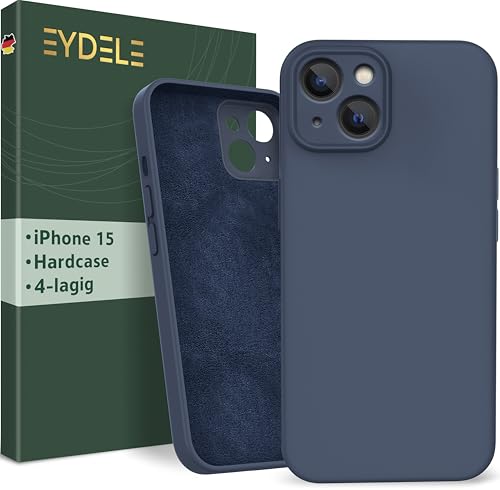 EYDELE 4-Lagige Hülle für iPhone 15 - Gummierte Handyhülle mit Soft Inlay | Hardcase Cover | Silicone Coating - Schutzhülle in Mitternachtsblau EYDELE 4-Lagige Hülle für iPhone 15 - Gummierte Handyhülle mit Soft Inlay | Hardcase Cover | Silicone Coating - Schutzhülle in Mitternachtsblau von EYDELE