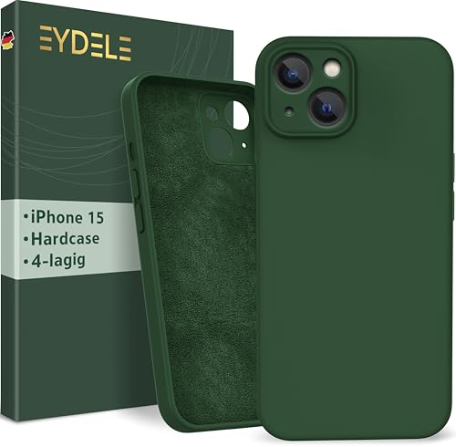 EYDELE 4-Lagige Hülle für iPhone 15 - Gummierte Handyhülle mit Soft Inlay | Hardcase Cover | Silicone Coating - Schutzhülle in Tannengrün EYDELE 4-Lagige Hülle für iPhone 15 - Gummierte Handyhülle mit Soft Inlay | Hardcase Cover | Silicone Coating - Schutzhülle in Tannengrün von EYDELE