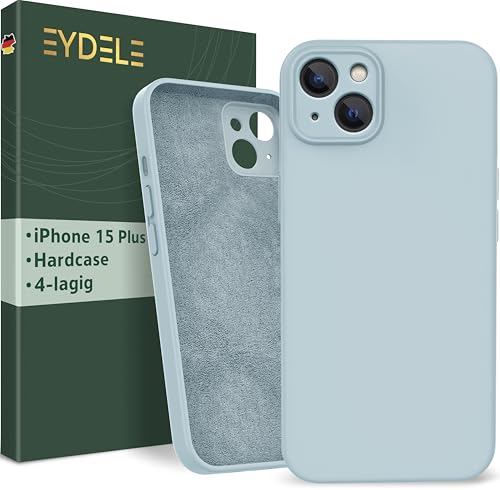 EYDELE 4-Lagige Hülle für iPhone 15 Plus - Gummierte Handyhülle mit Soft Inlay | Hardcase Cover | Silicone Coating - Schutzhülle in Himmelblau EYDELE 4-Lagige Hülle für iPhone 15 Plus - Gummierte Handyhülle mit Soft Inlay | Hardcase Cover | Silicone Coating - Schutzhülle in Himmelblau von EYDELE