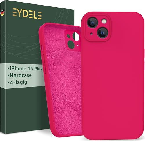 EYDELE 4-Lagige Hülle für iPhone 15 Plus - Gummierte Handyhülle mit Soft Inlay | Hardcase Cover | Silicone Coating - Schutzhülle in Tulpenrosa EYDELE 4-Lagige Hülle für iPhone 15 Plus - Gummierte Handyhülle mit Soft Inlay | Hardcase Cover | Silicone Coating - Schutzhülle in Tulpenrosa von EYDELE