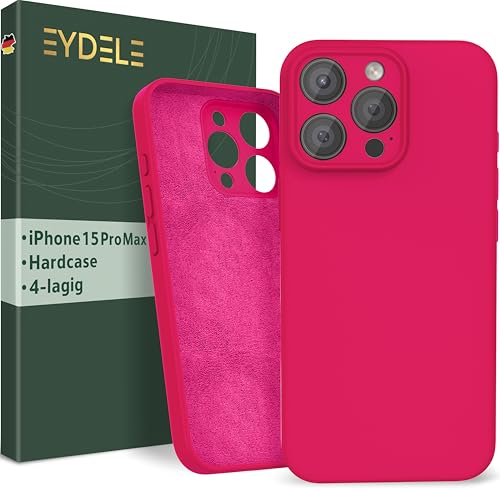 EYDELE 4-Lagige Hülle für iPhone 15 Pro Max - Gummierte Handyhülle mit Soft Inlay | Hardcase Cover | Silicone Coating - Schutzhülle in Tulpenrosa EYDELE 4-Lagige Hülle für iPhone 15 Pro Max - Gummierte Handyhülle mit Soft Inlay | Hardcase Cover | Silicone Coating - Schutzhülle in Tulpenrosa von EYDELE
