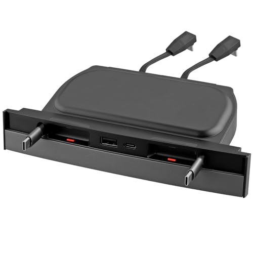 EYPINS Tesla USB Hub, 4 in 1 Multi-Port-Auto-USB-Ladegerät für Tesla Model 3/Y (2023–2021), Versteckter USB-Hub Mittelkonsole mit einziehbar Ladekabel, Schnellladung Ergänzung für Tesla Mittelkonsole von EYPINS