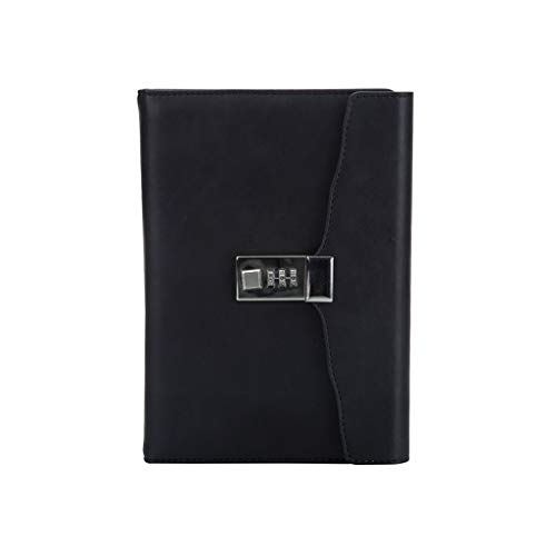 EYRMQWJPC Reise-Notizblock Literarischer exquisiter Notizblock, Leder, Hardcover, klassisches Schreibtagebuch, for Büro und Zuhause(Black) von EYRMQWJPC