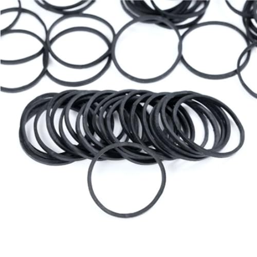 Gummibänder 100 Stück schwarzes, starkes Naturkautschukband, elastische Bänder for Büro, Schule und Zuhause, starke elastische Ringe, Durchmesser 19/25/40 mm(Grey,80cm(2.6ft)) von EYRMQWJPC