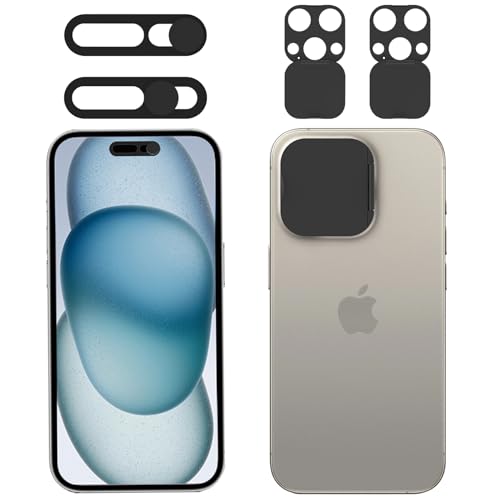EYSOFT Privatsphäre, kompatibel mit 15 Pro/iPhone 15 Pro Max mit Frontkamera-Abdeckung, schützt Privatsphäre und Sicherheit, beeinträchtigt Aber Nicht die Gesichtserkennung (2 Stück) von EYSOFT
